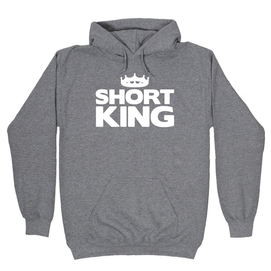 Short King White Print Hoodie