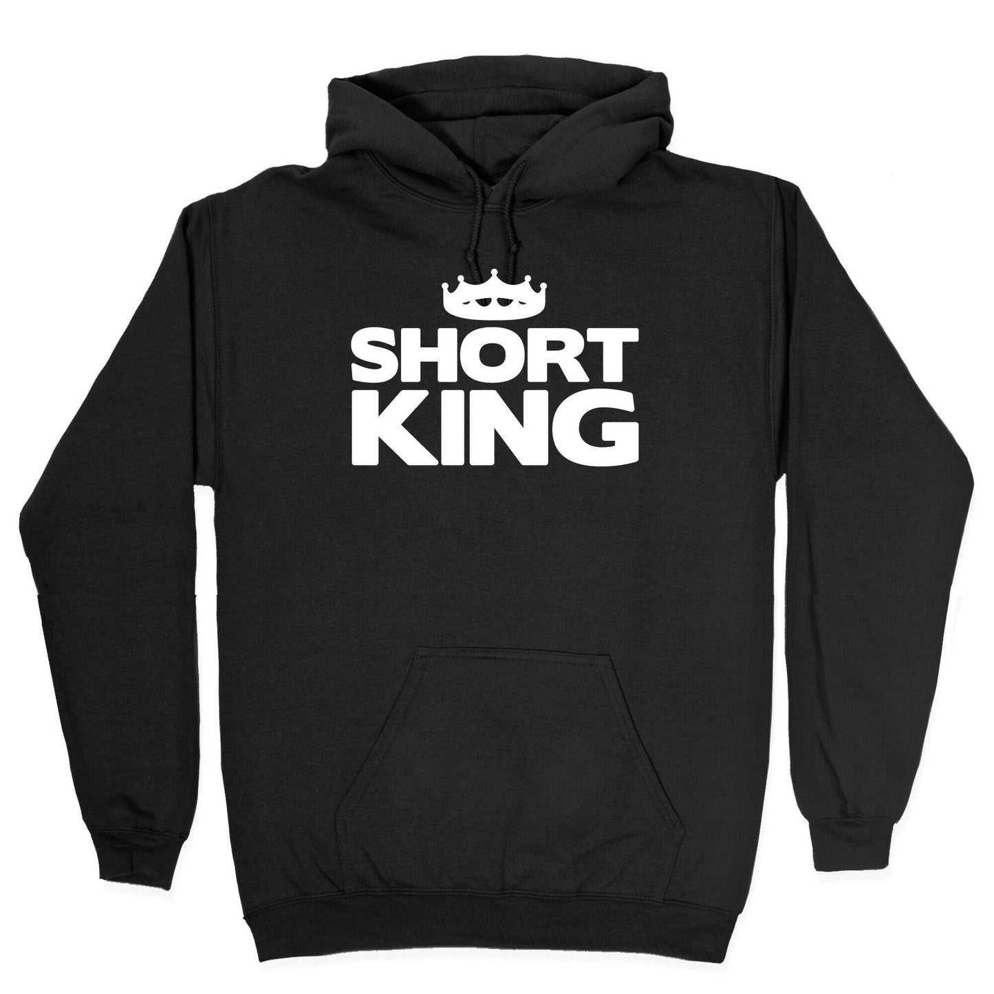 Short King White Print Hoodie