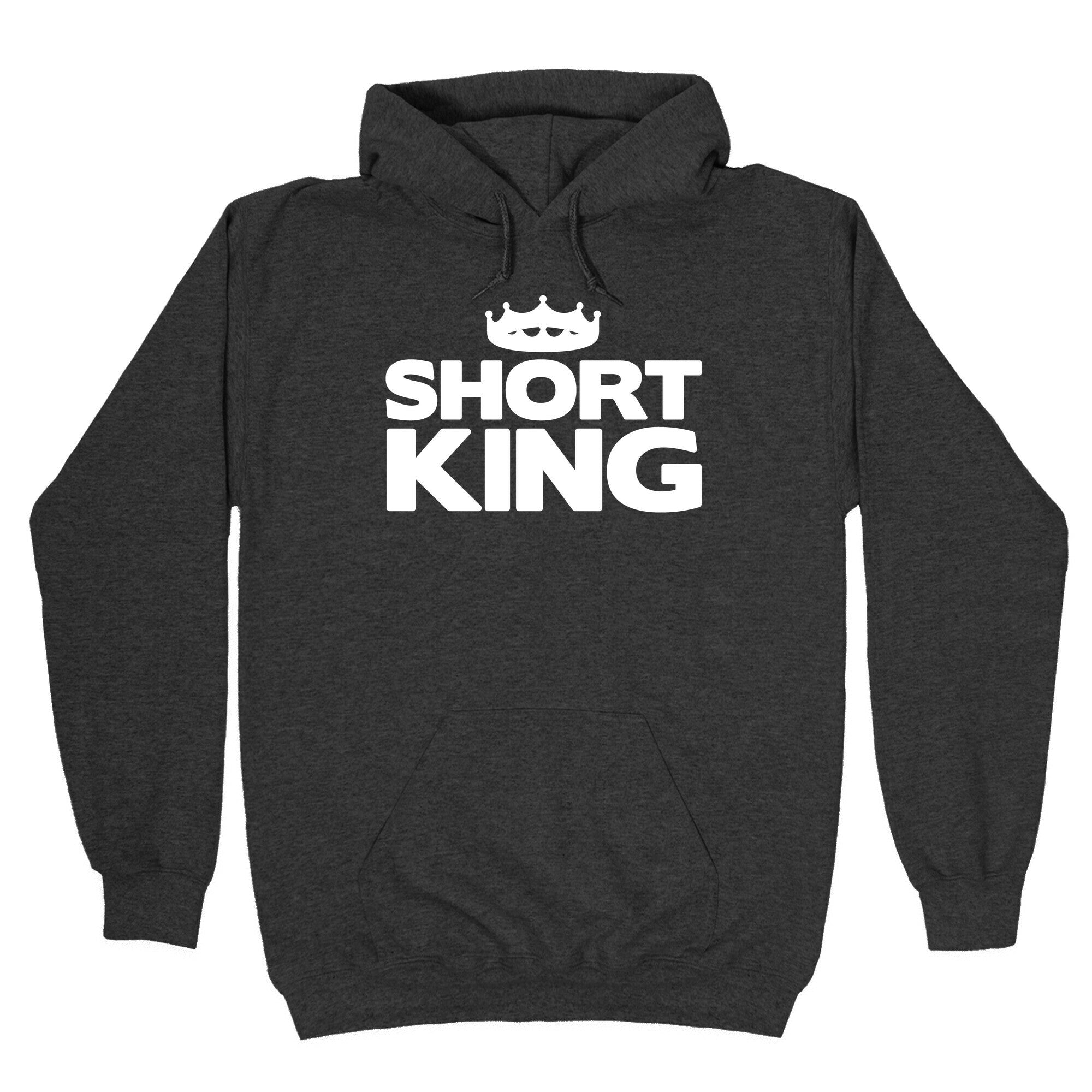 Short King White Print Hoodie