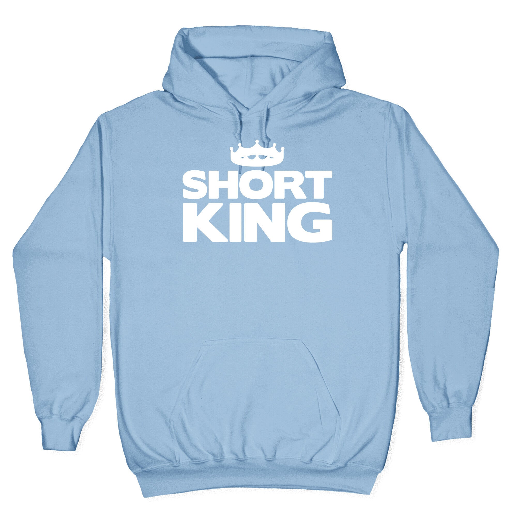 Short King White Print Hoodie