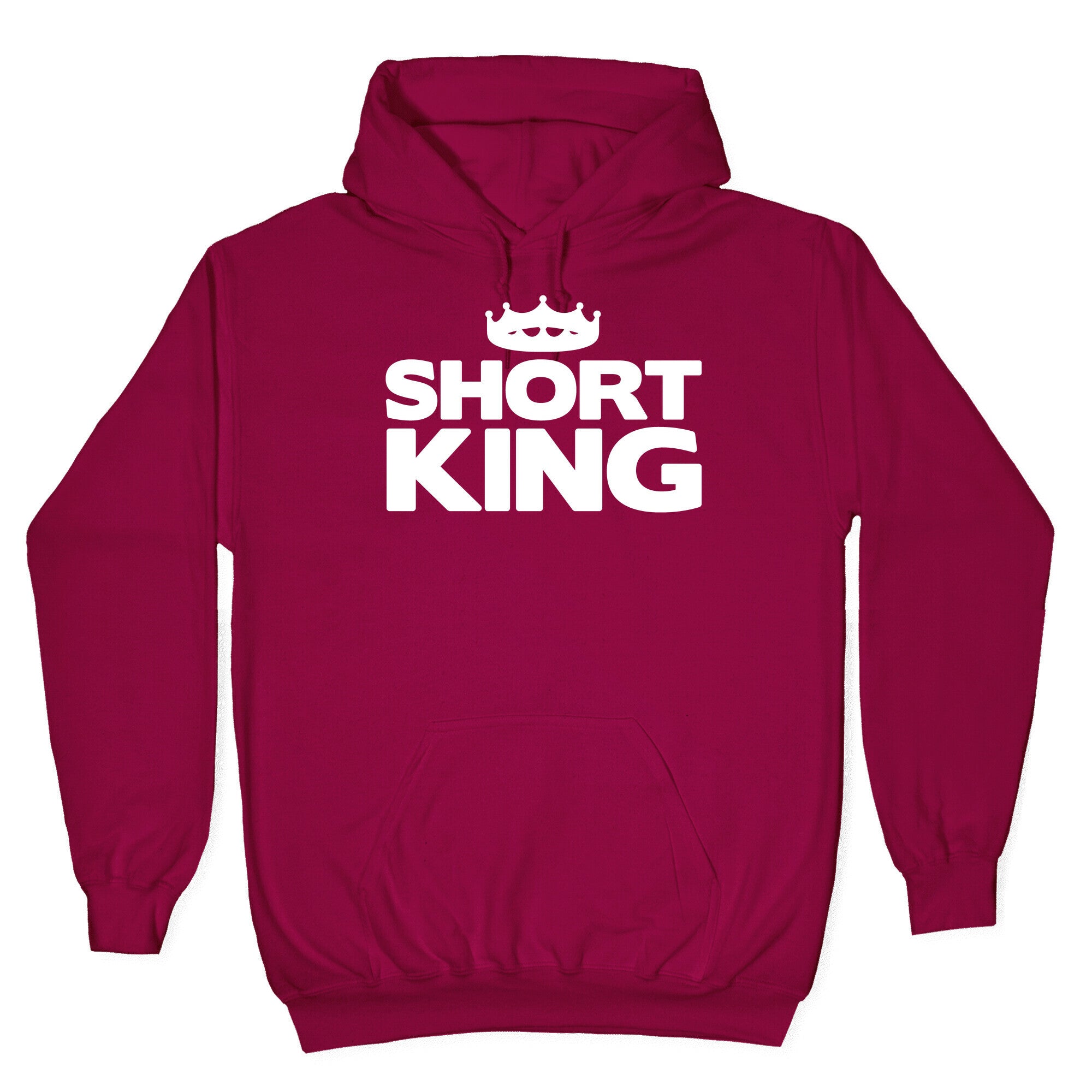 Short King White Print Hoodie