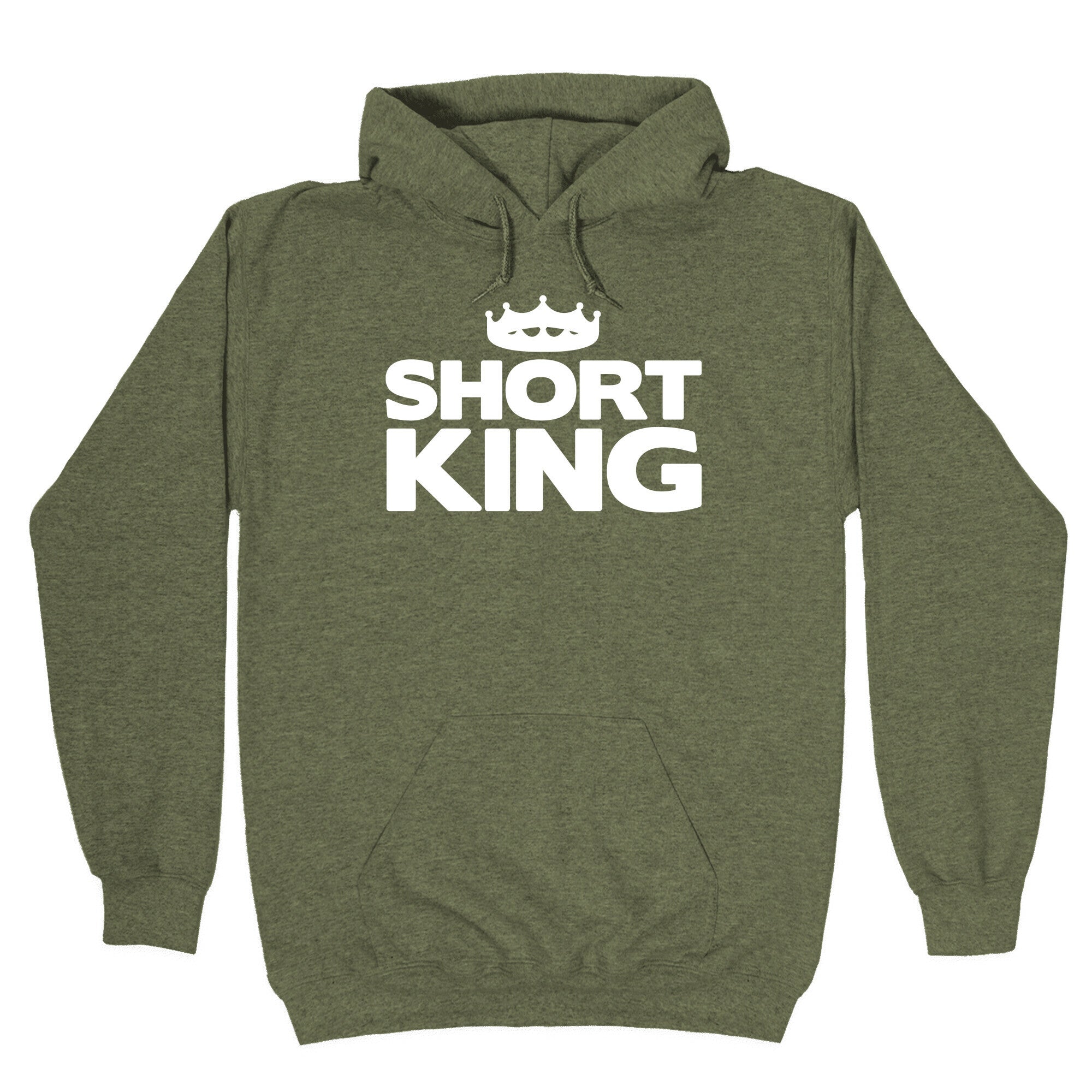 Short King White Print Hoodie