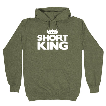 Short King White Print Hoodie