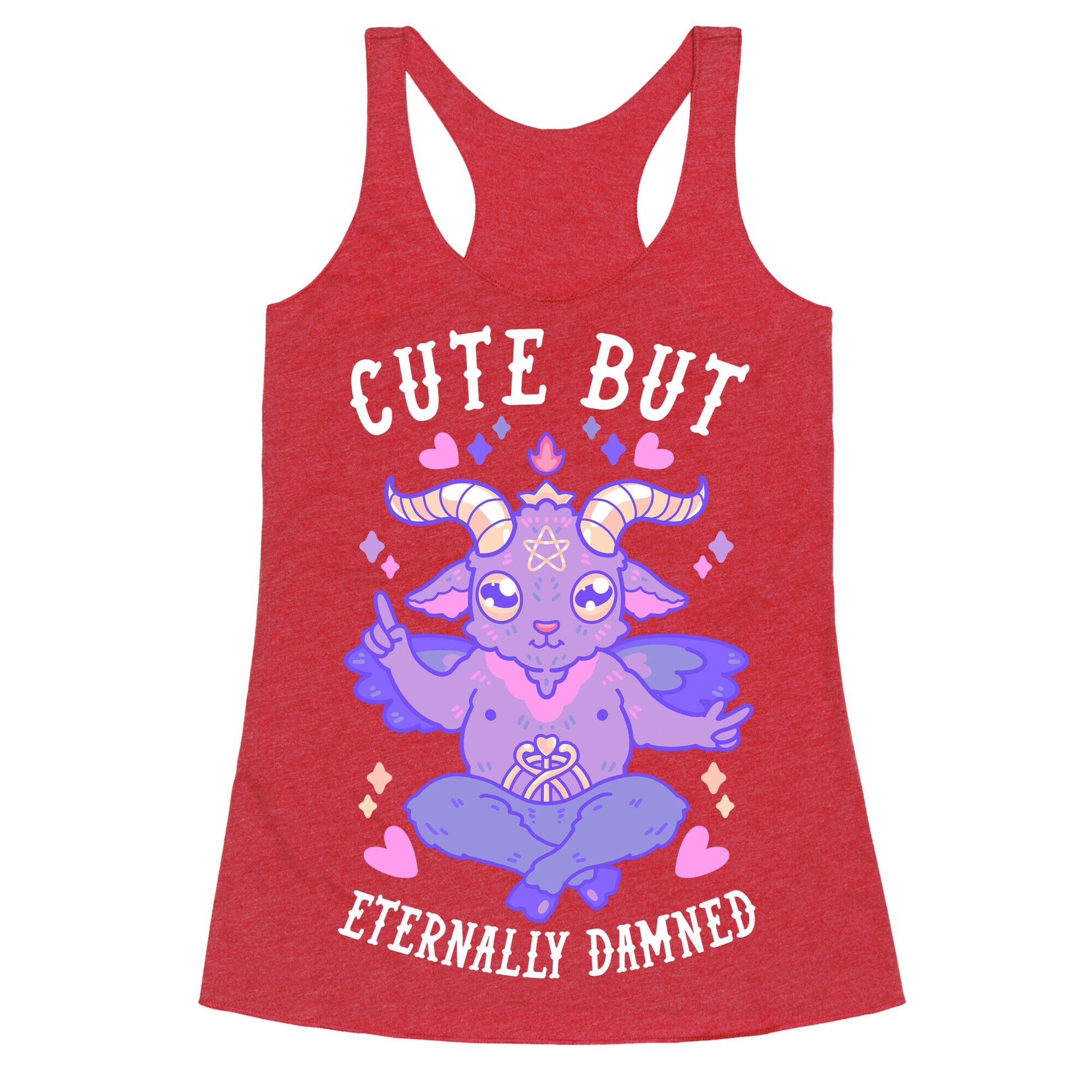 Cute But Eternally Damned Racerback Tank