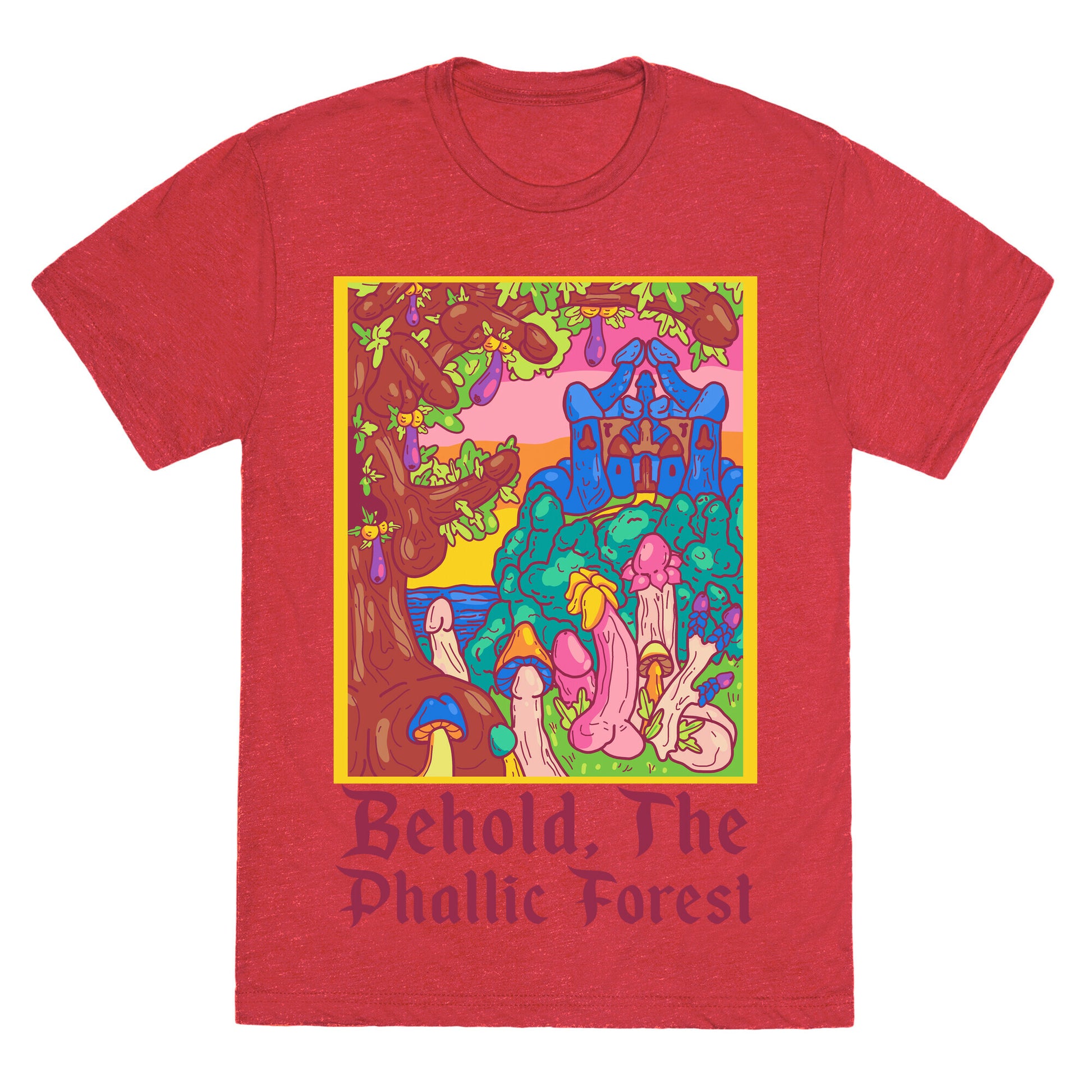 Behold, The Phallic Forest Unisex Triblend Tee
