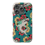 Floral Shark Traditional Tattoo Phone Case