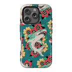 Floral Shark Traditional Tattoo Phone Case