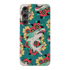 Floral Shark Traditional Tattoo Phone Case