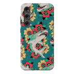 Floral Shark Traditional Tattoo Phone Case