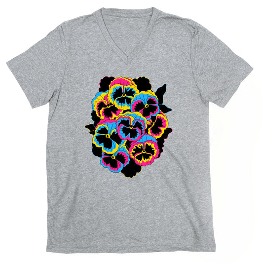 Pan-sy (Pansexual Pansies)  V-Neck