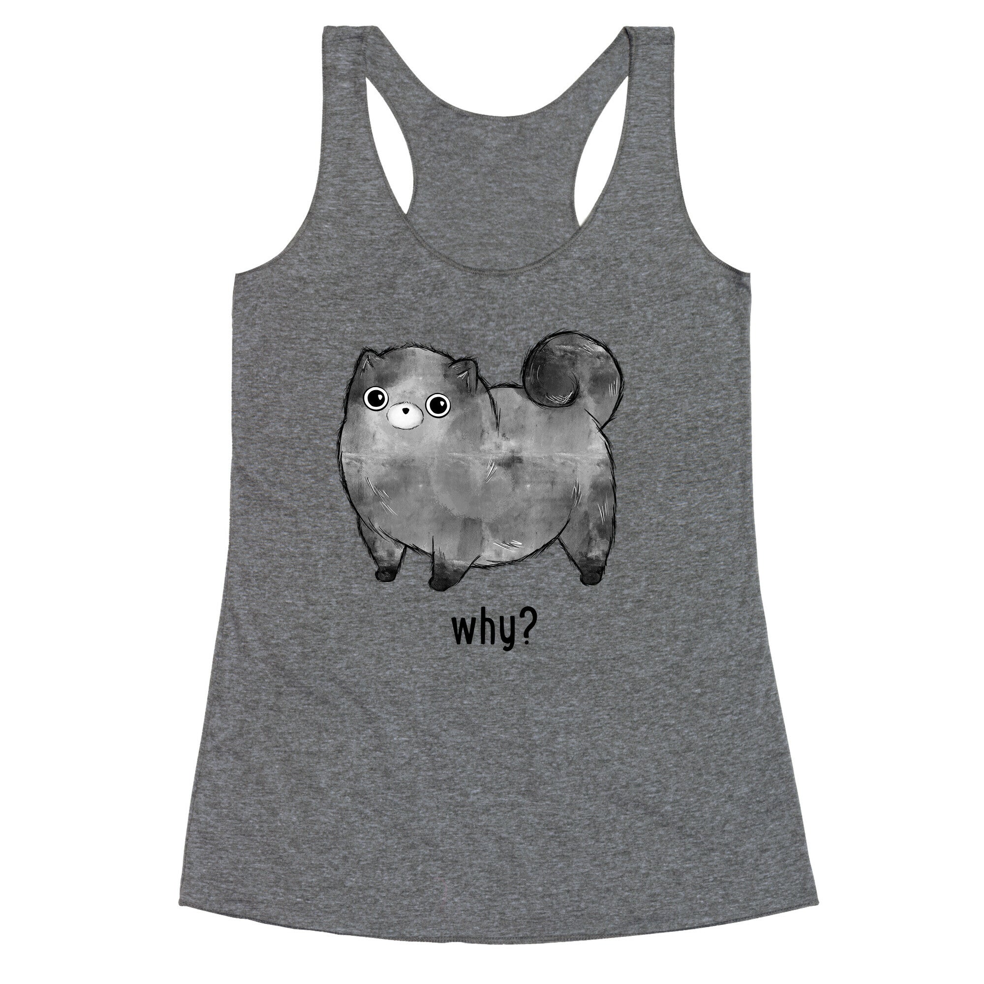 Sassy Cute Pup  Racerback Tank