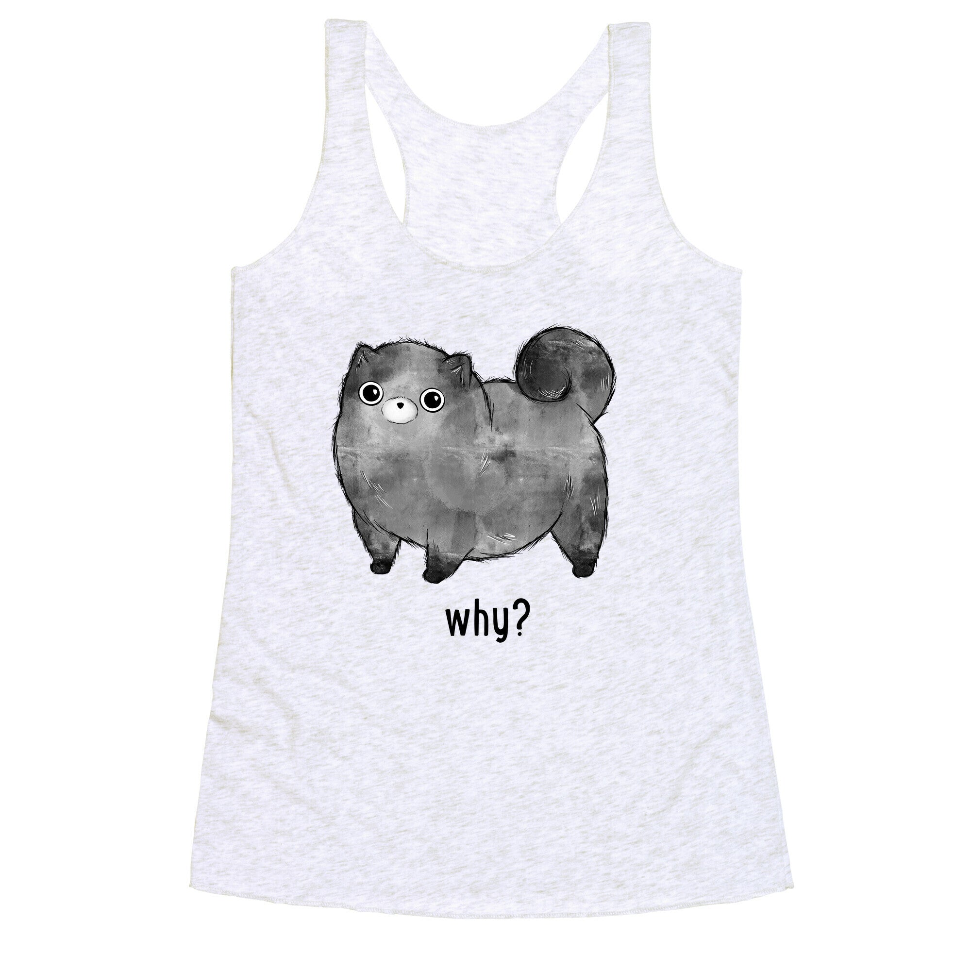 Sassy Cute Pup  Racerback Tank