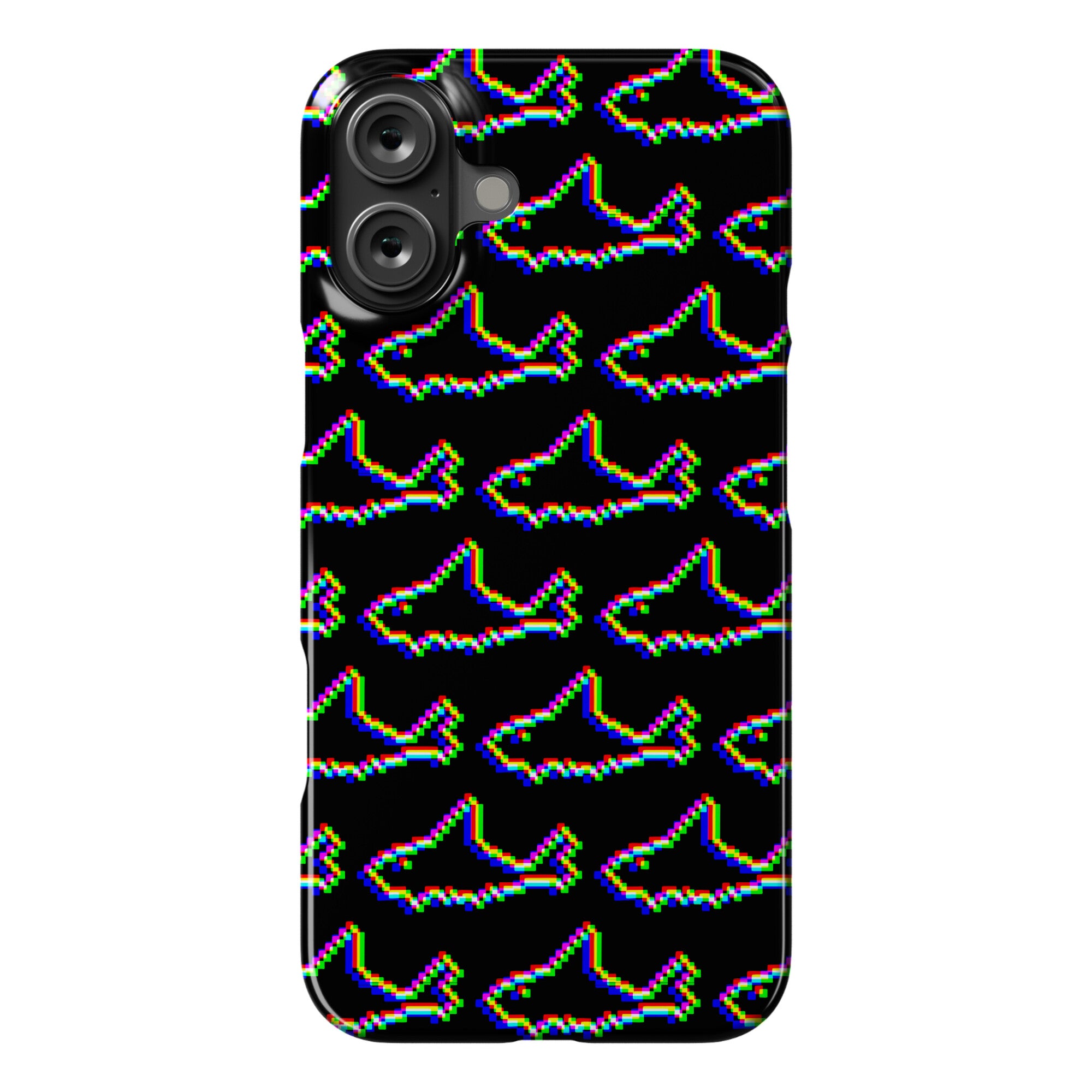 Glitch Shark Pattern Phone Case