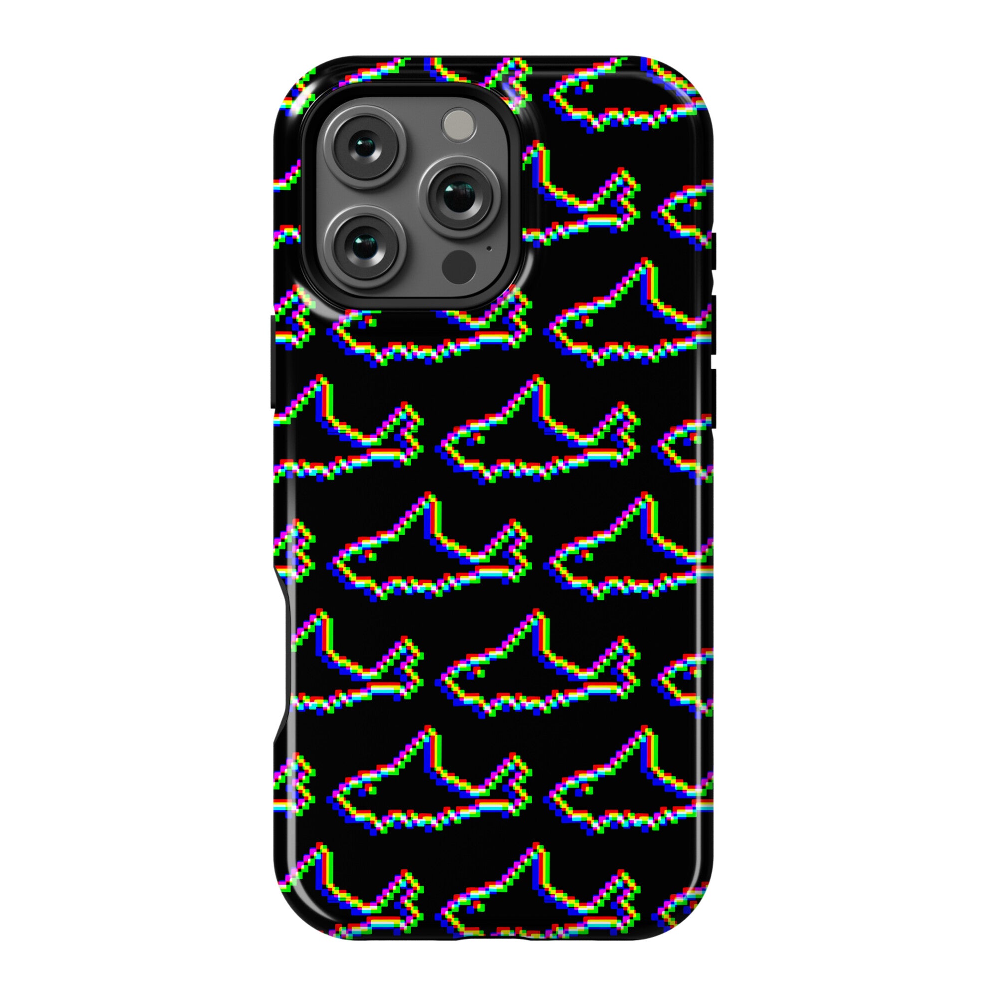 Glitch Shark Pattern Phone Case