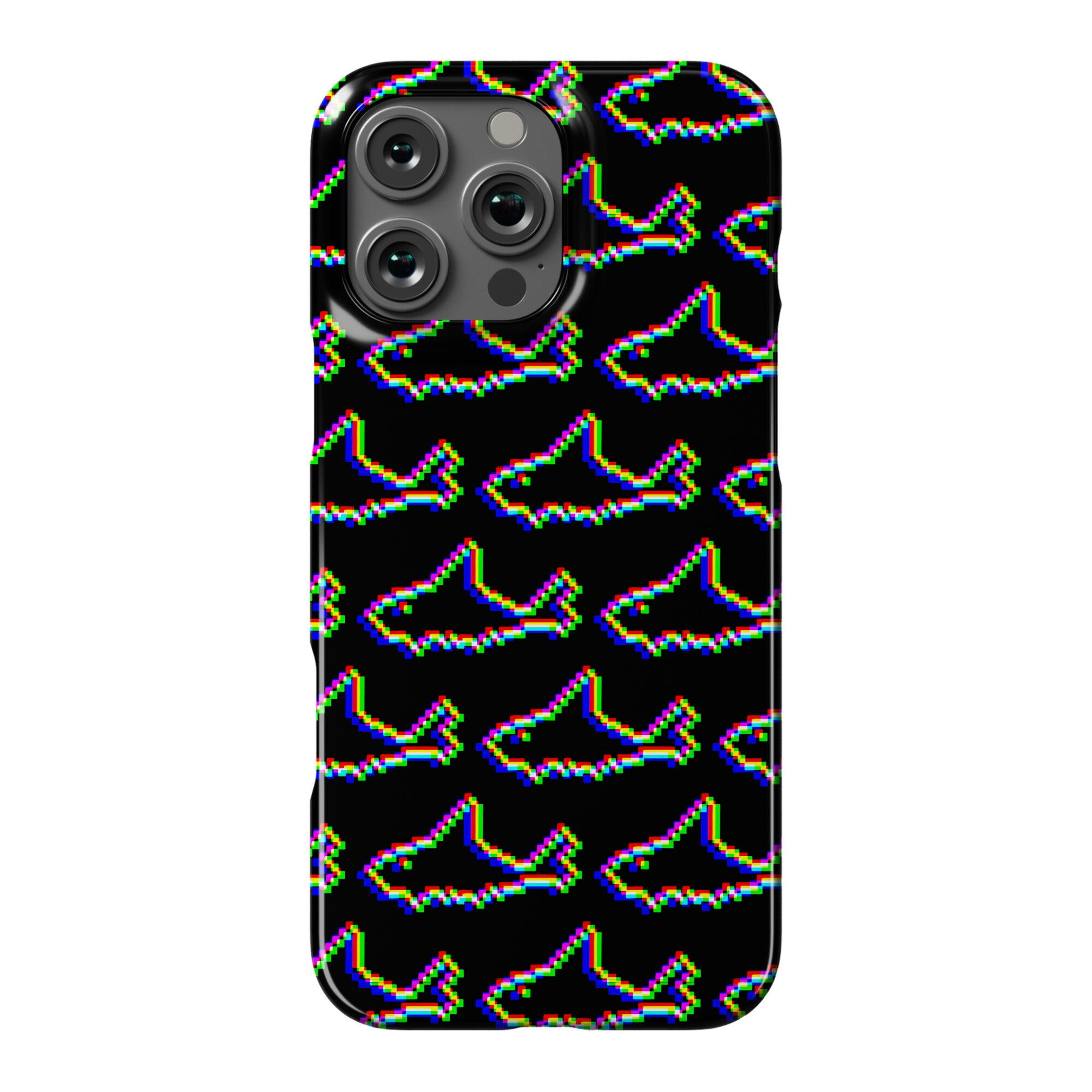 Glitch Shark Pattern Phone Case