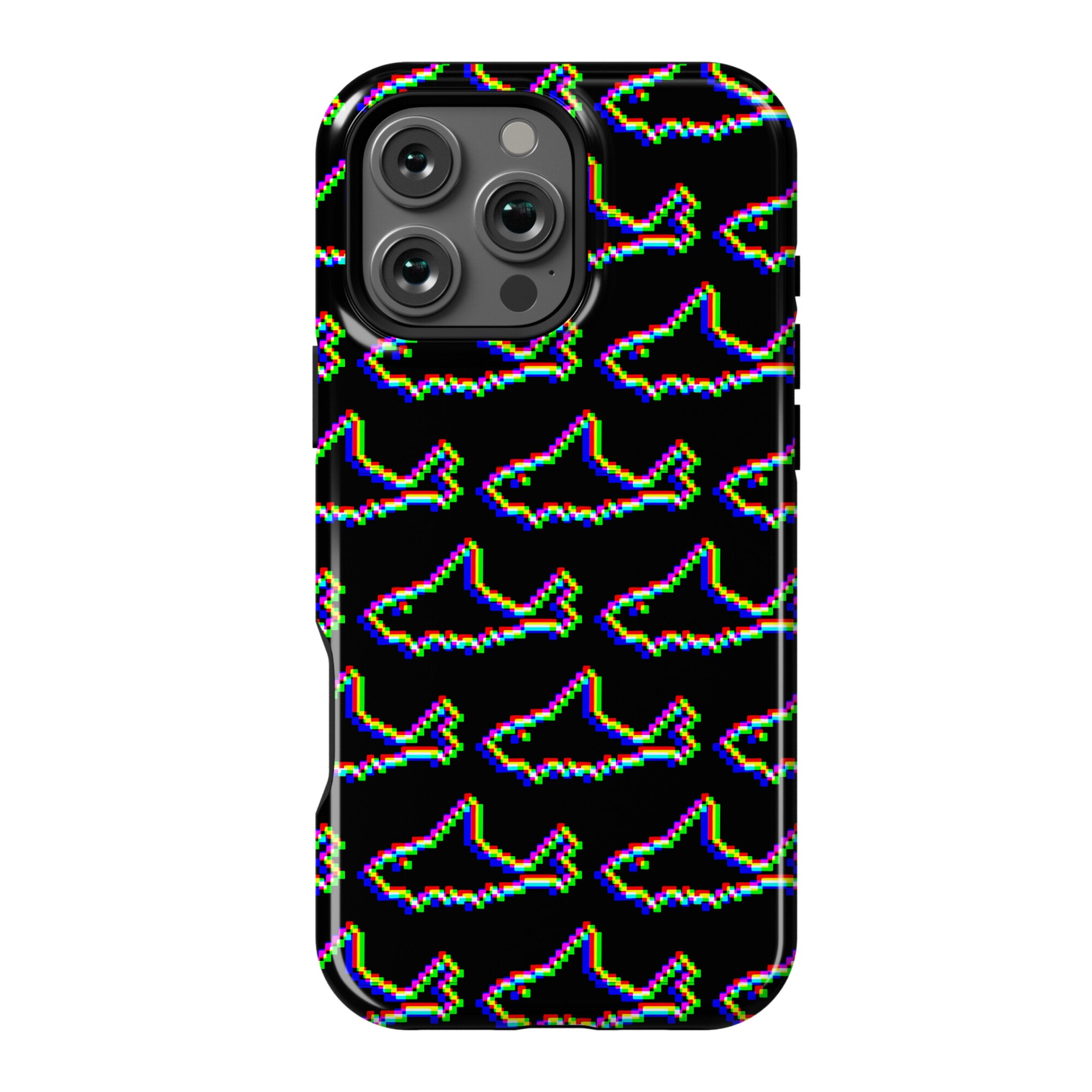 Glitch Shark Pattern Phone Case