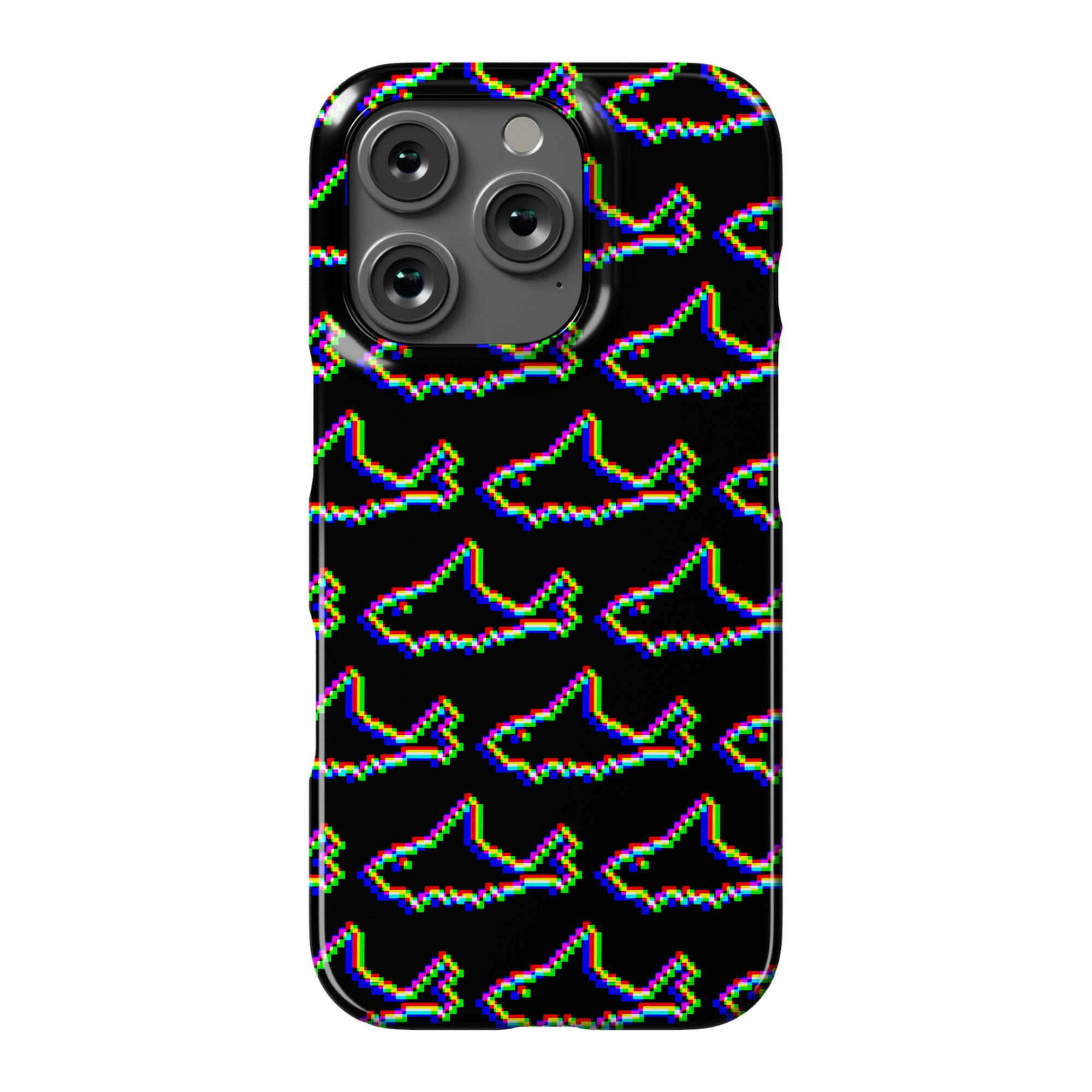 Glitch Shark Pattern Phone Case
