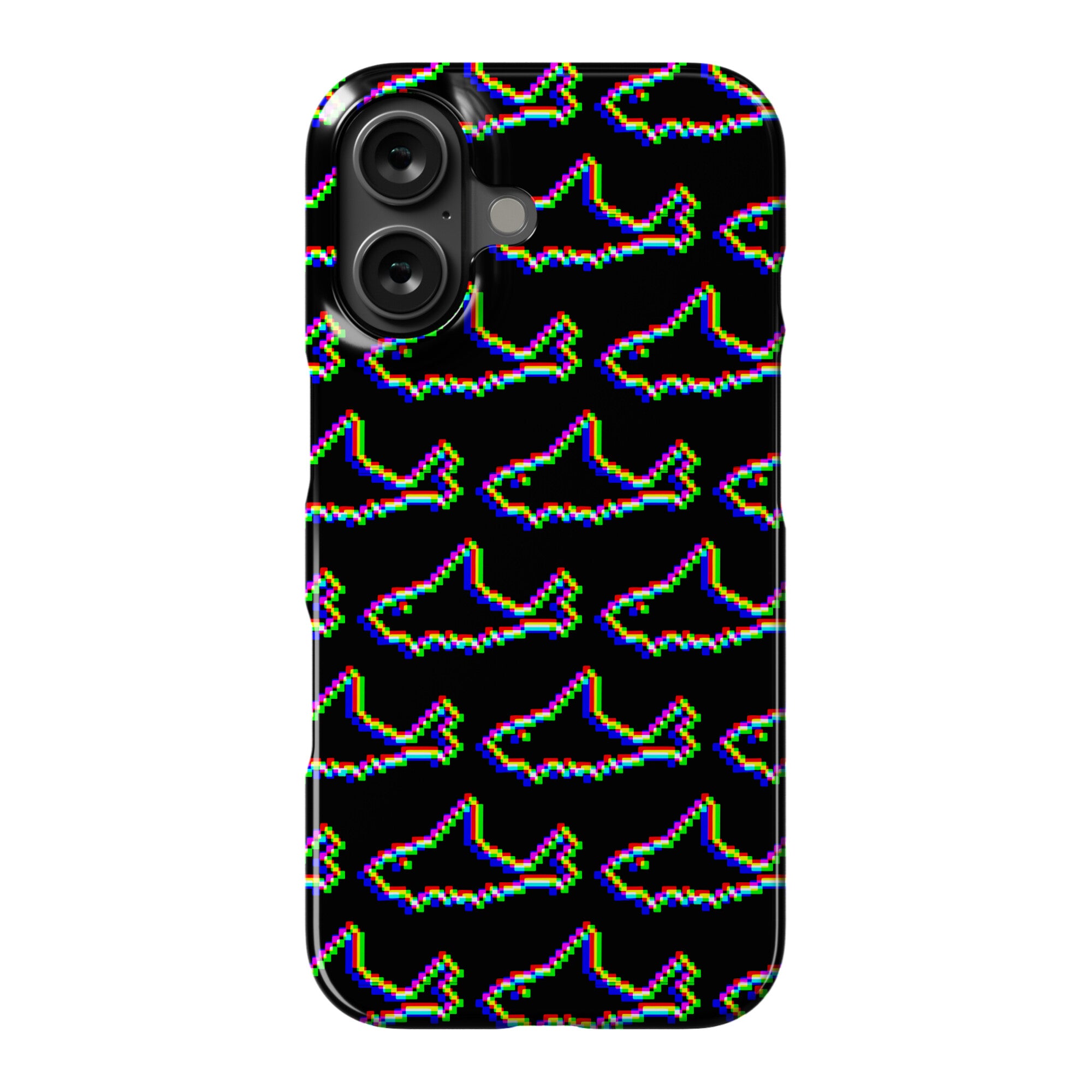 Glitch Shark Pattern Phone Case