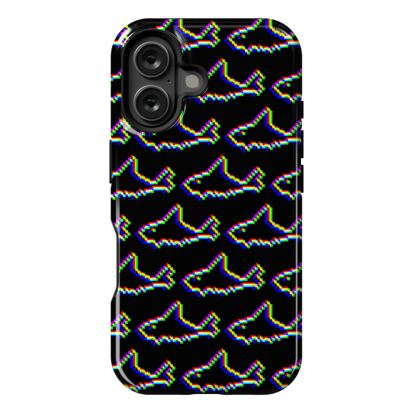 Glitch Shark Pattern Phone Case