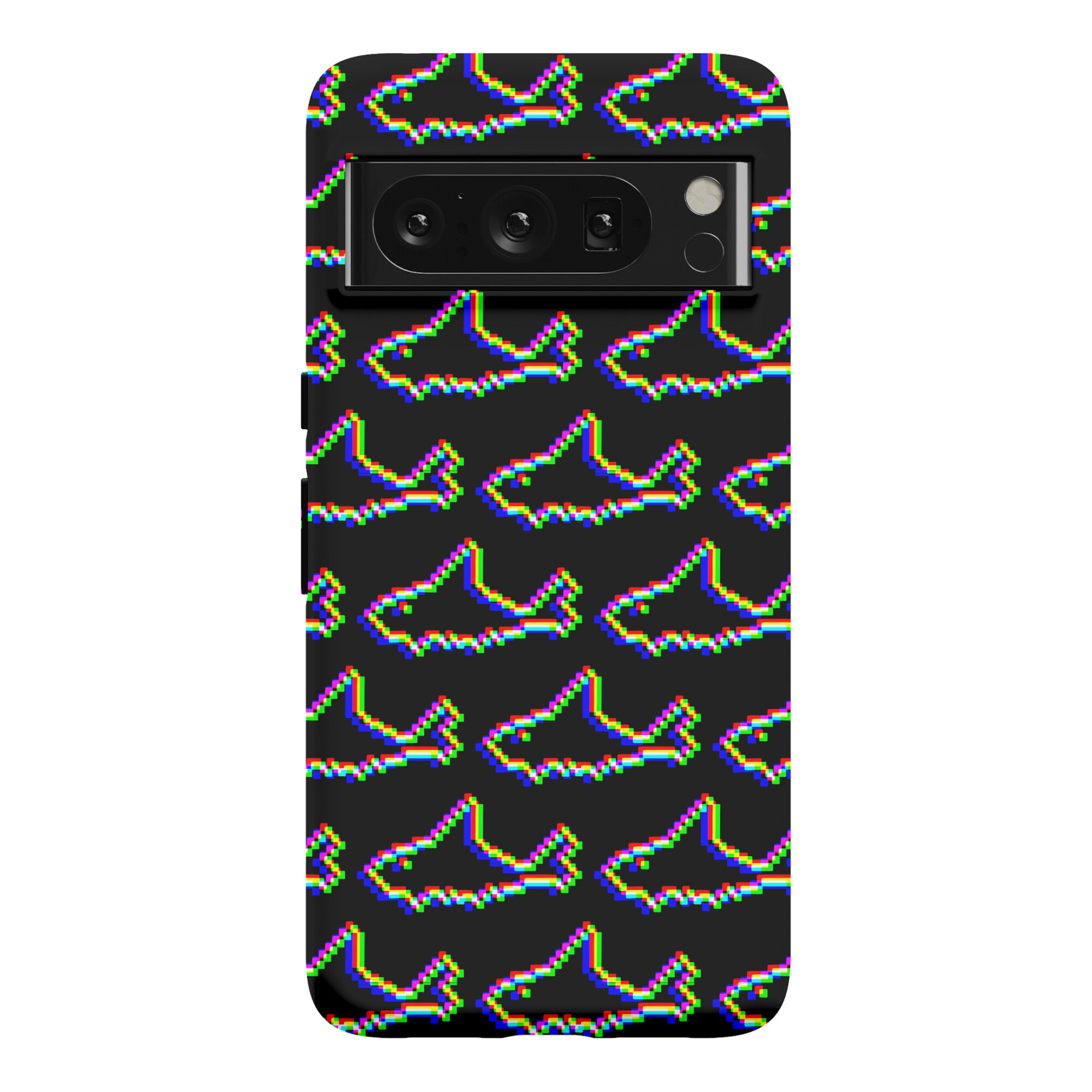 Glitch Shark Pattern Phone Case