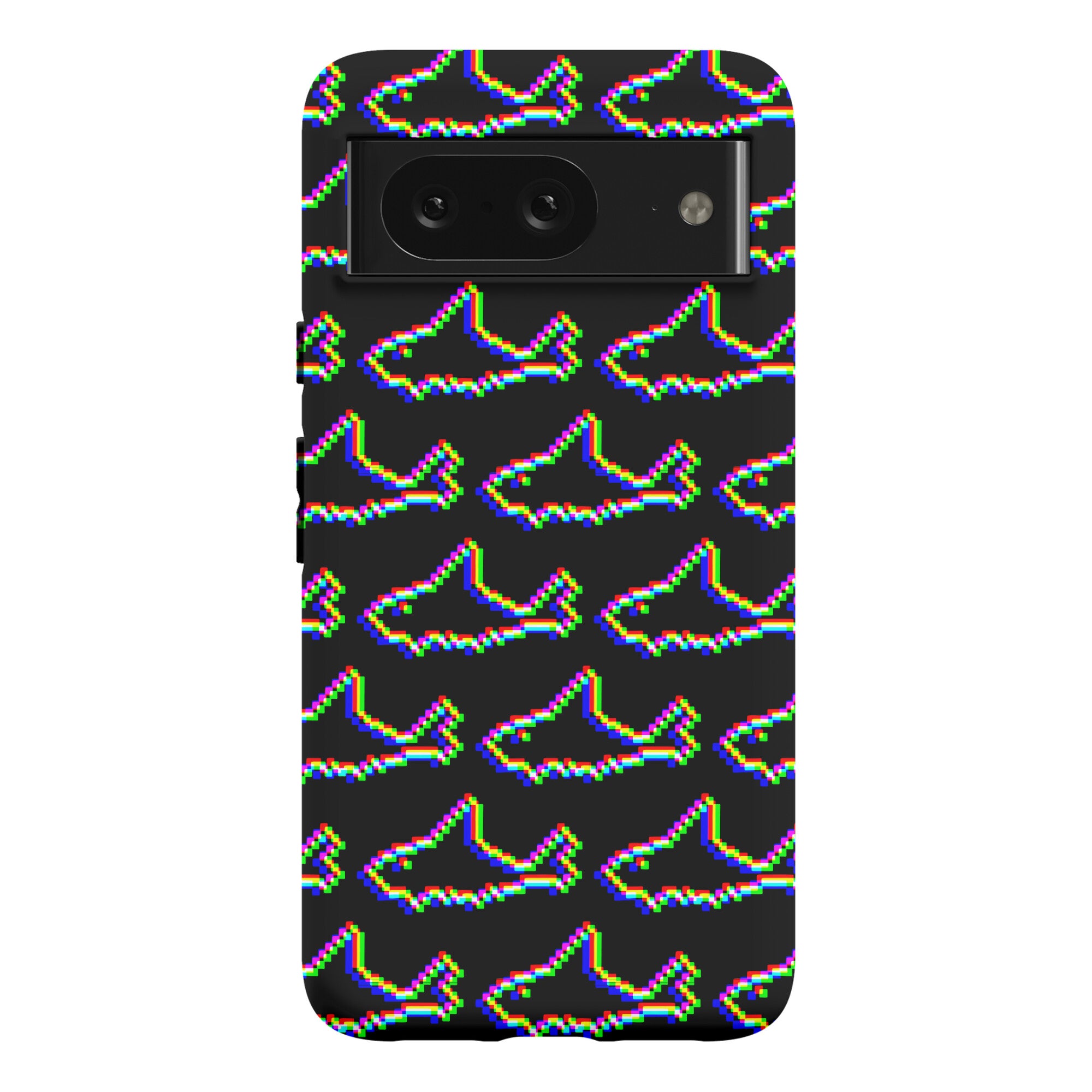 Glitch Shark Pattern Phone Case