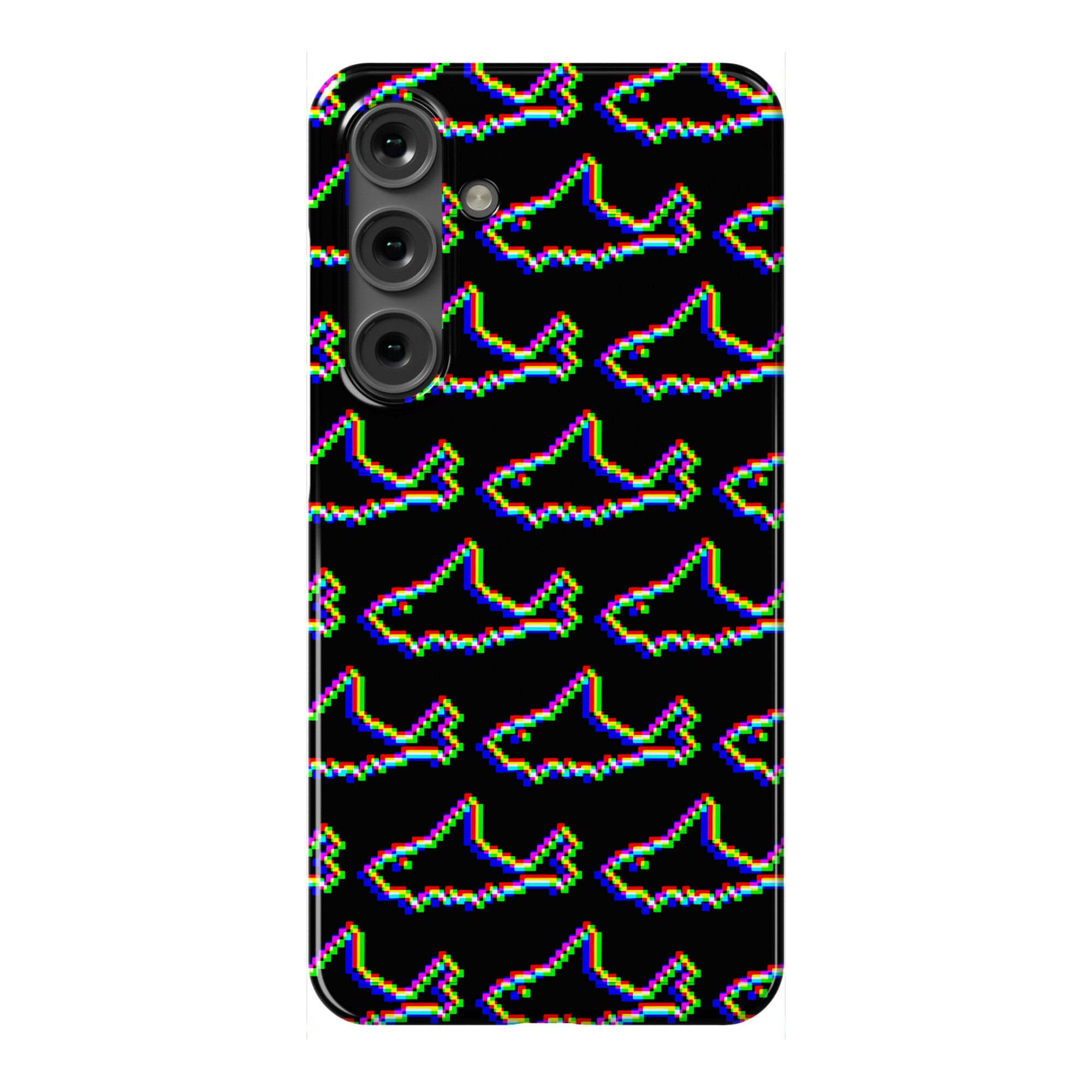 Glitch Shark Pattern Phone Case