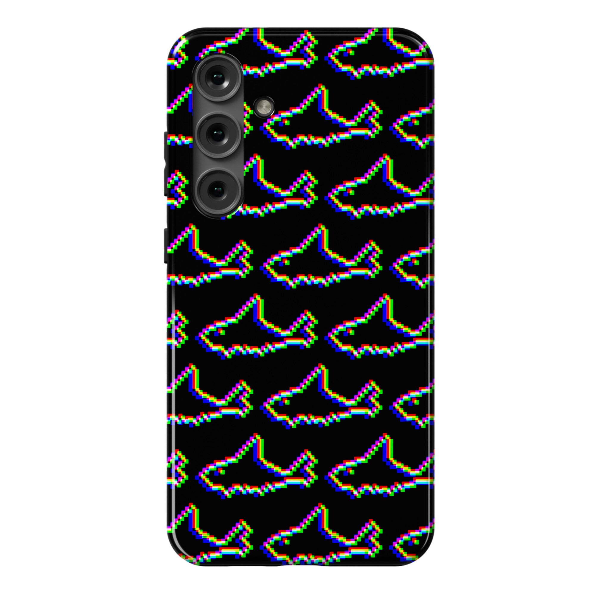 Glitch Shark Pattern Phone Case