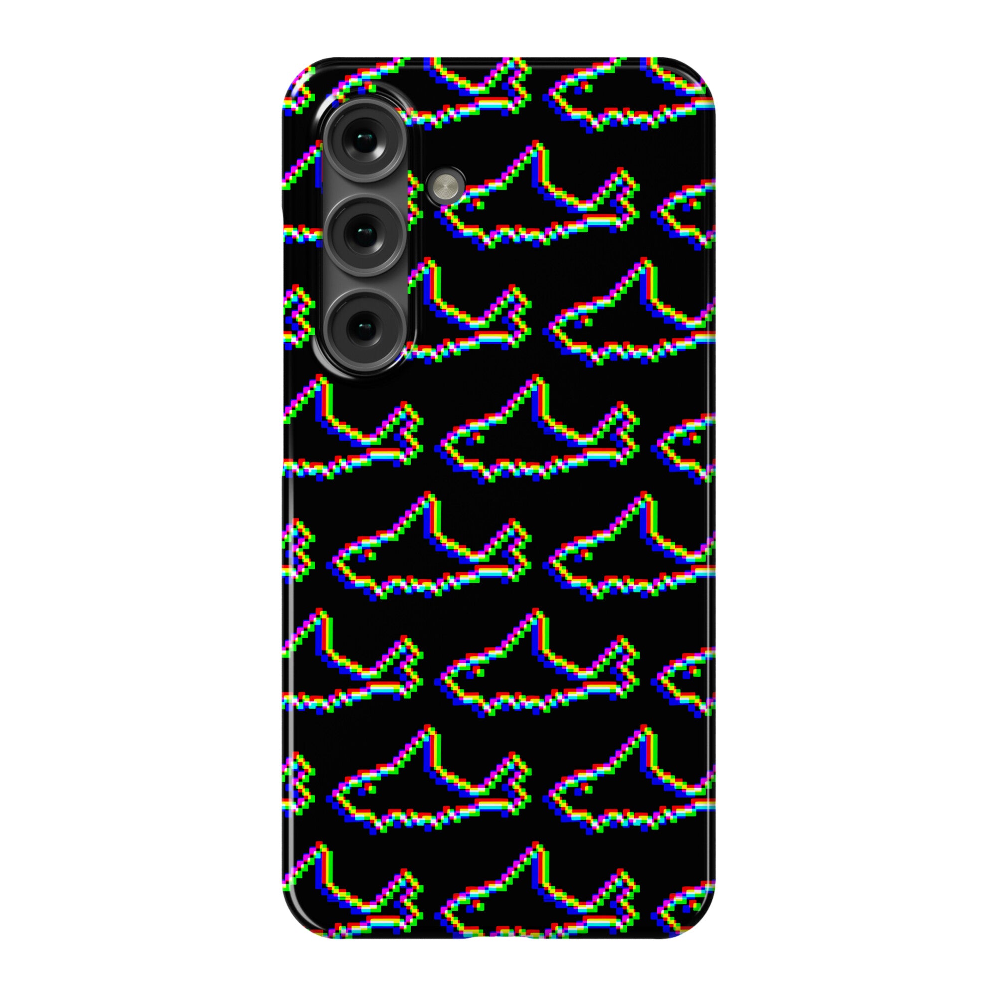 Glitch Shark Pattern Phone Case