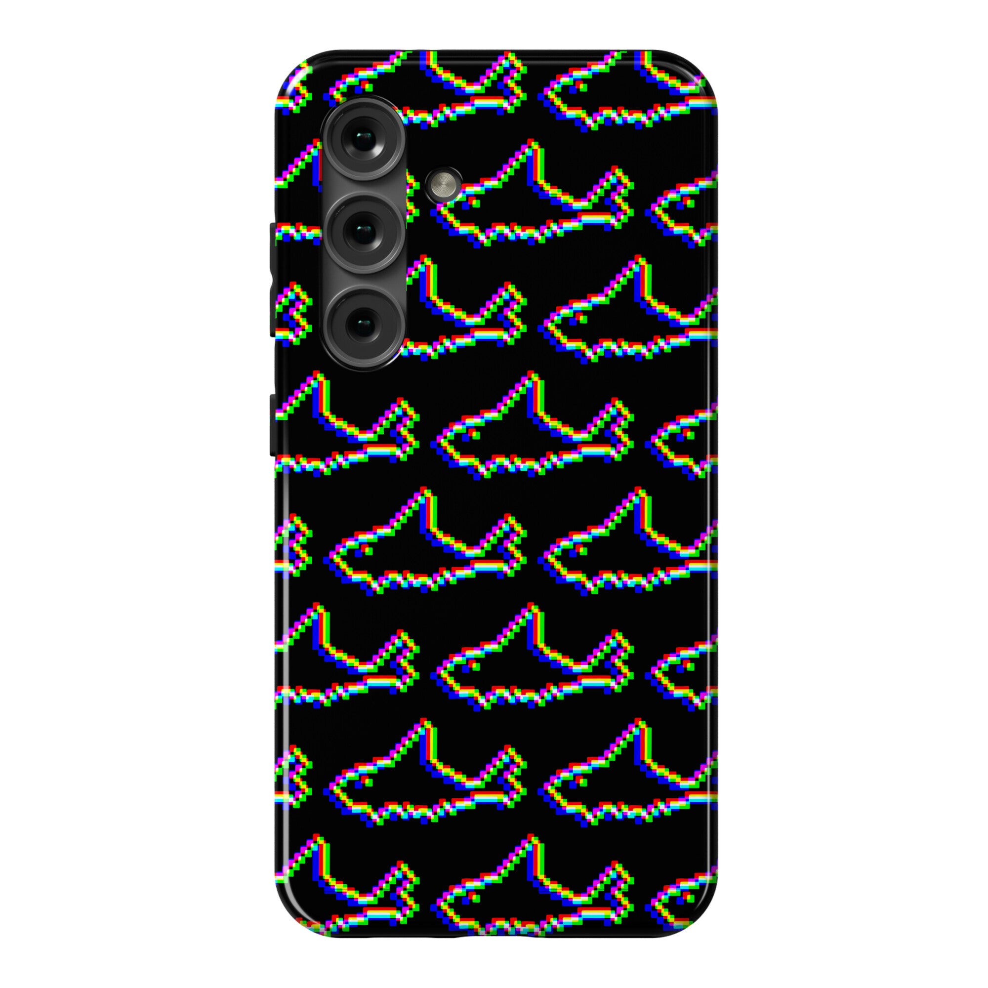 Glitch Shark Pattern Phone Case