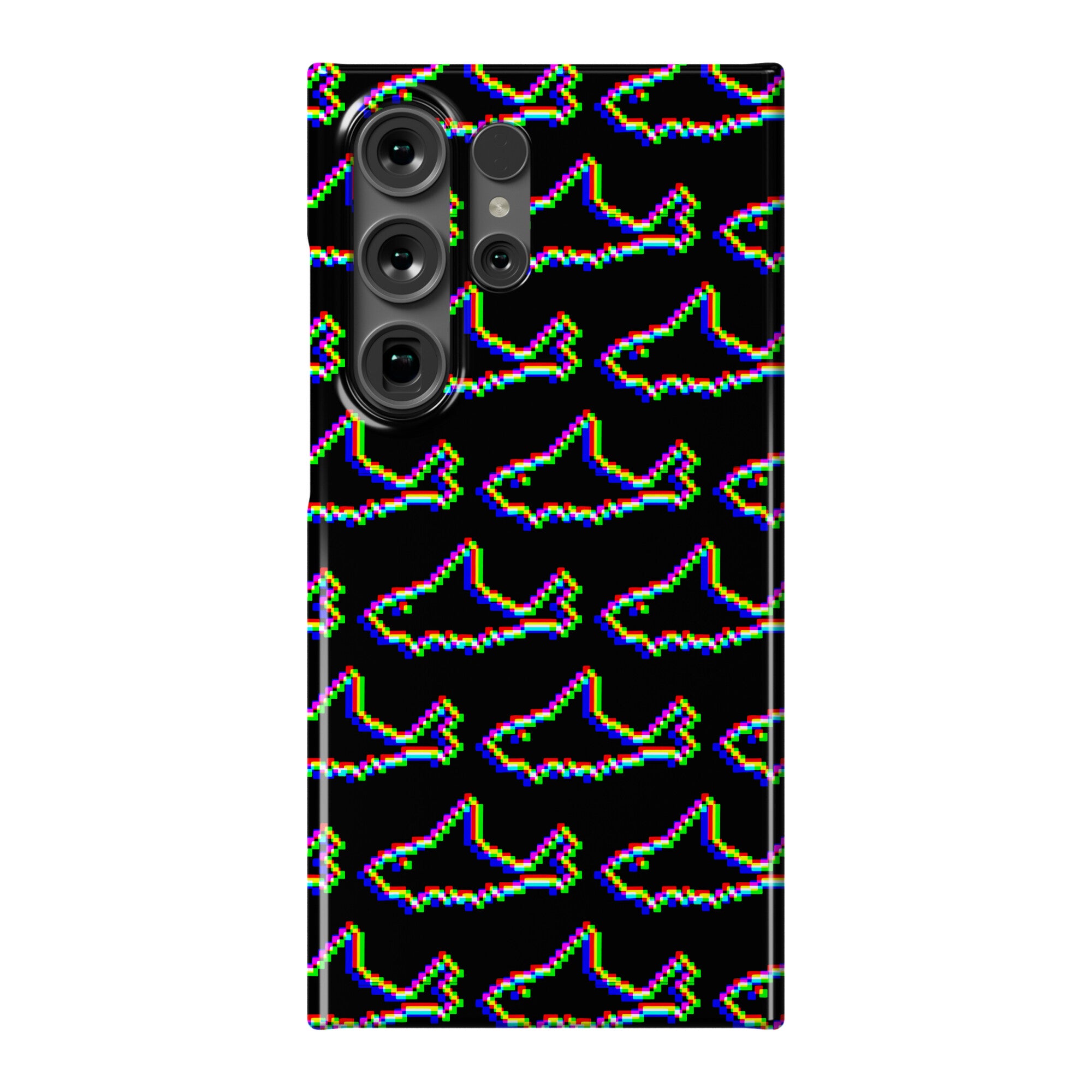 Glitch Shark Pattern Phone Case