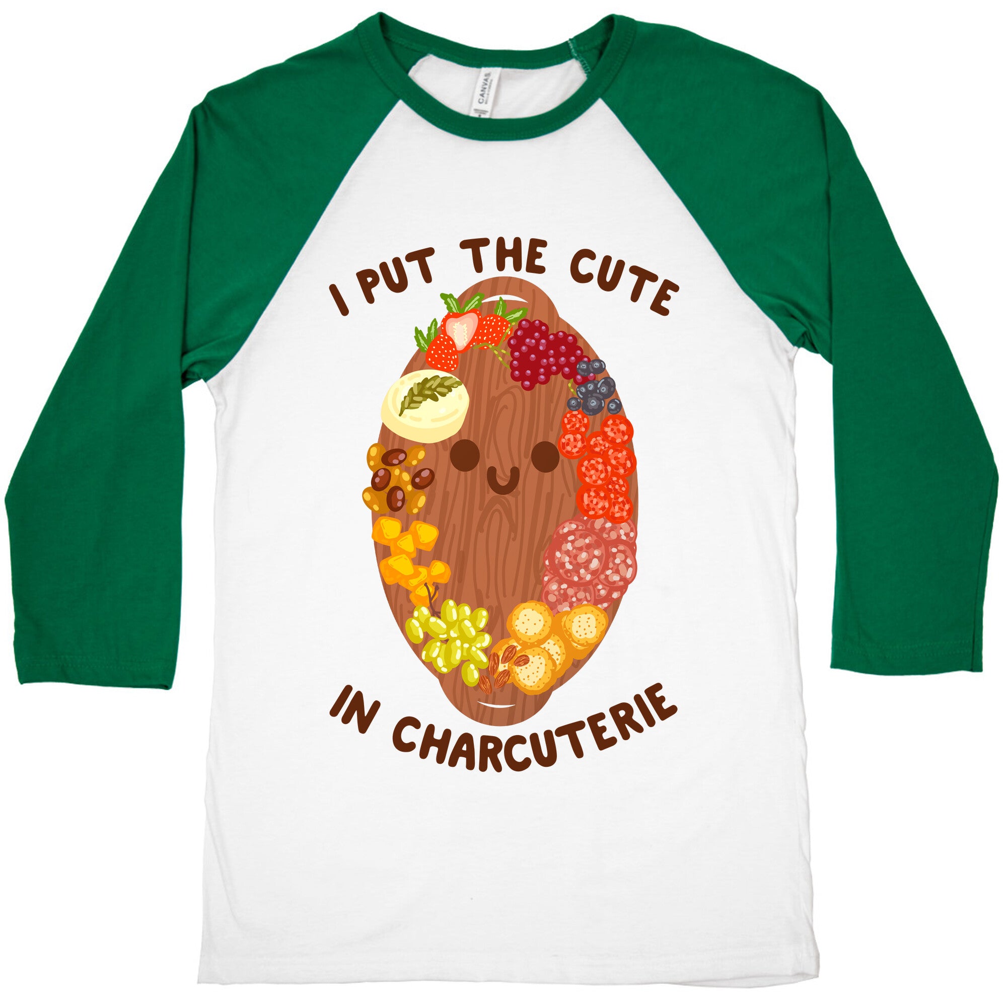 I Put the Cute In Charcuterie Baseball Tee
