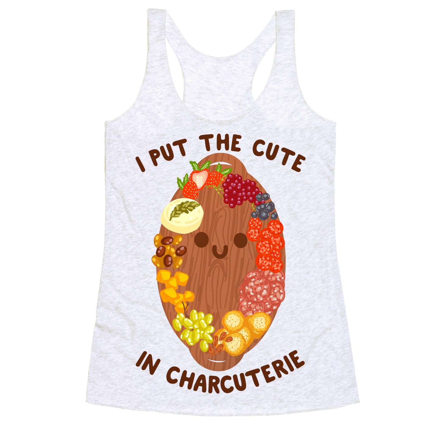 I Put the Cute In Charcuterie Racerback Tank