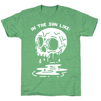 In The Sun Like: Melting Skull Goth Unisex Triblend Tee