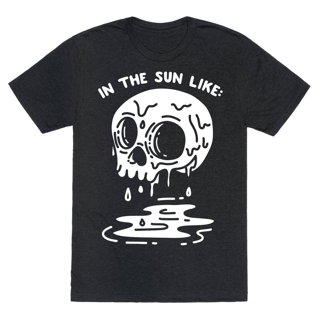 In The Sun Like: Melting Skull Goth Unisex Triblend Tee