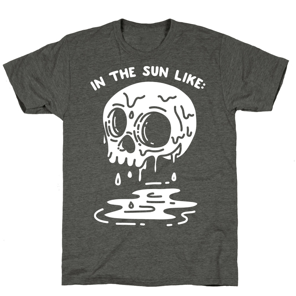 In The Sun Like: Melting Skull Goth Unisex Triblend Tee