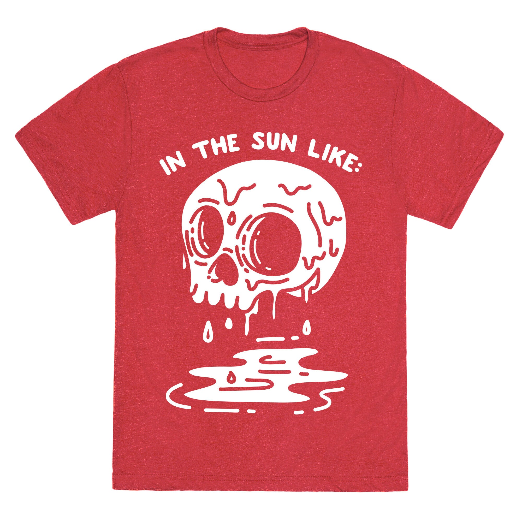 In The Sun Like: Melting Skull Goth Unisex Triblend Tee