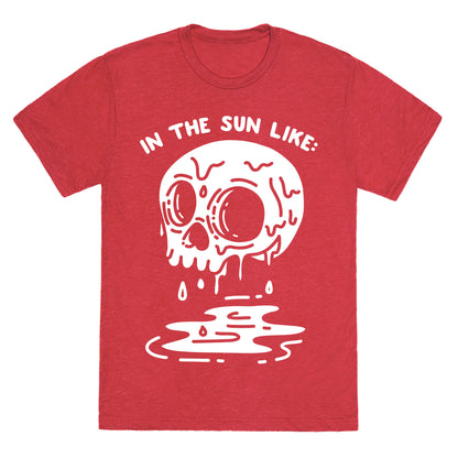 In The Sun Like: Melting Skull Goth Unisex Triblend Tee