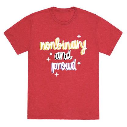 Nonbinary and Proud Unisex Triblend Tee