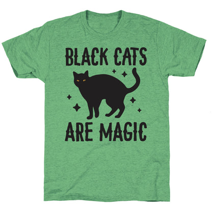 Black Cats Are Magic Unisex Triblend Tee