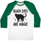 Black Cats Are Magic Baseball Tee