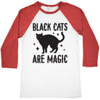 Black Cats Are Magic Baseball Tee