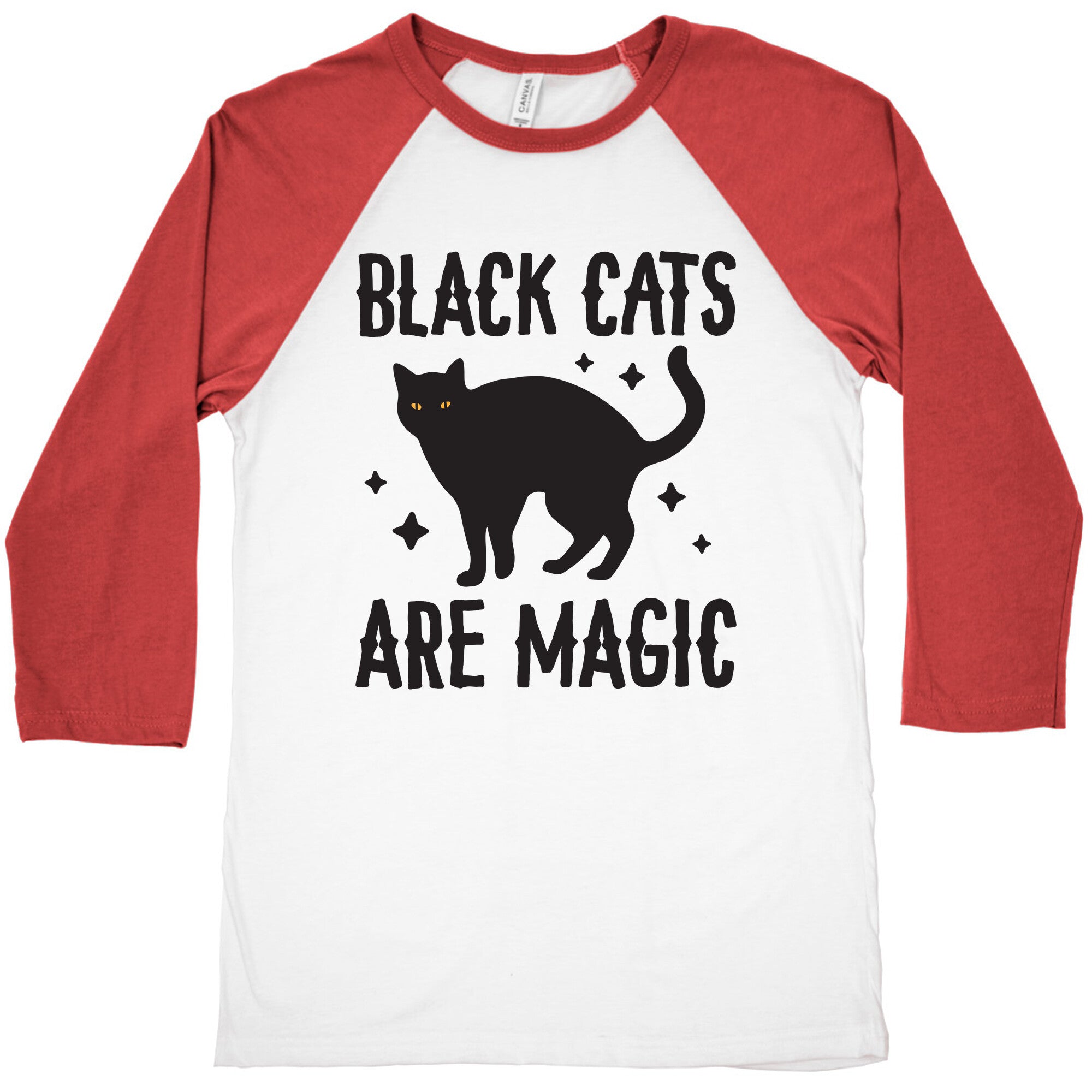 Black Cats Are Magic Baseball Tee