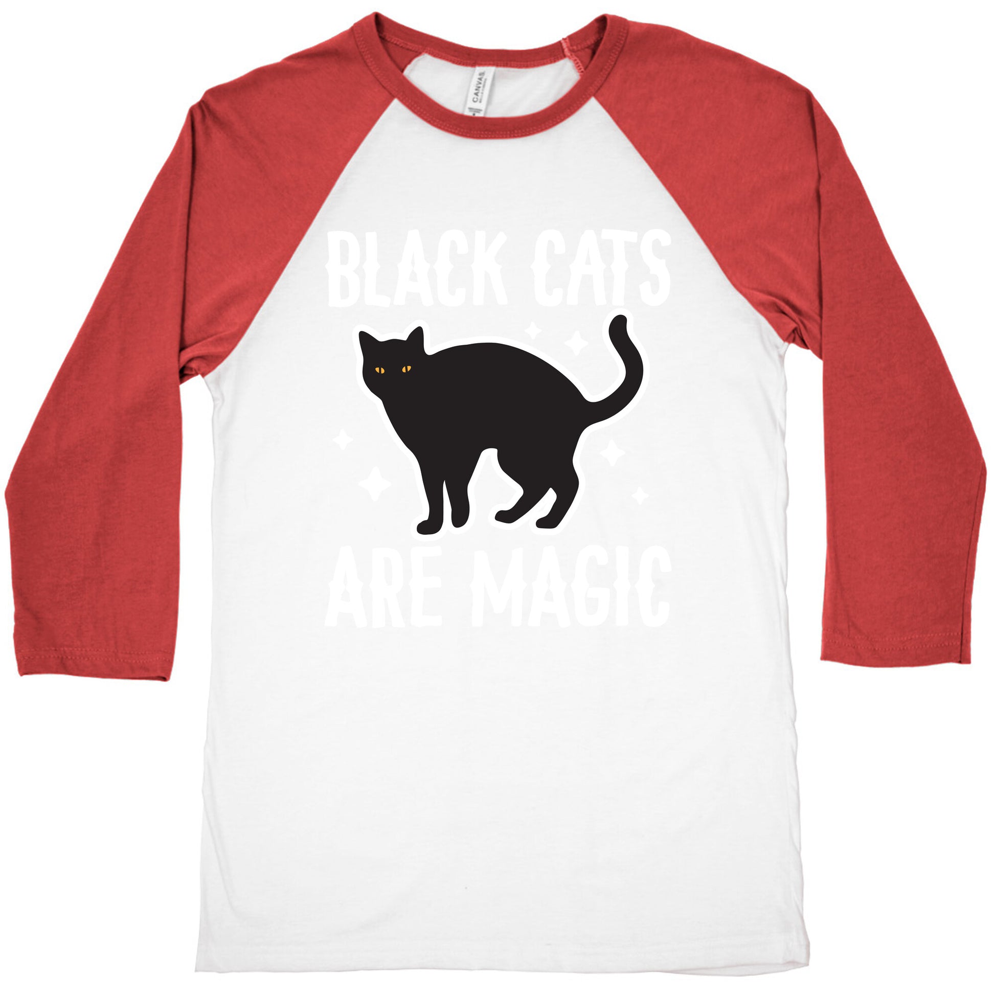 Black Cats Are Magic Baseball Tee