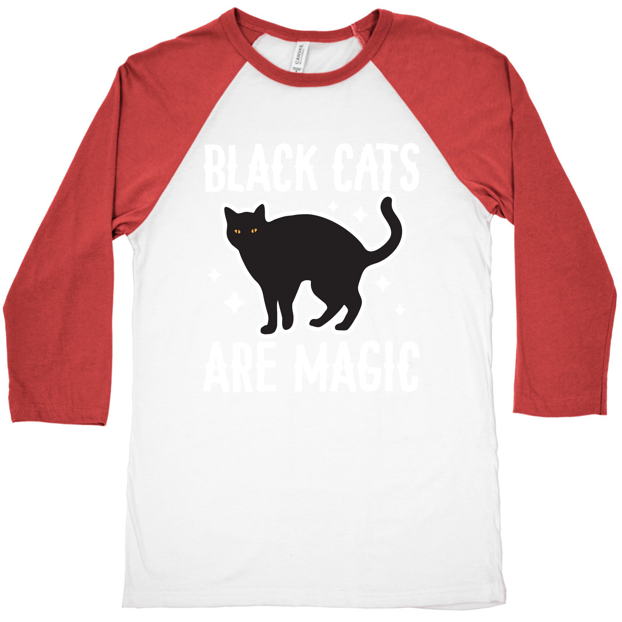 Black Cats Are Magic Baseball Tee