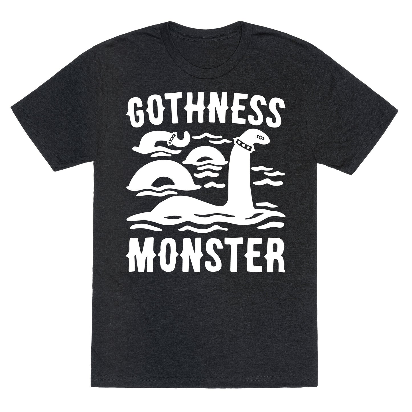 Gothness Monster Parody White Print Unisex Triblend Tee