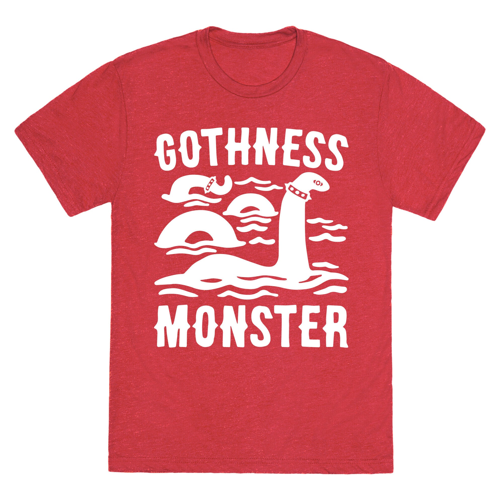 Gothness Monster Parody White Print Unisex Triblend Tee