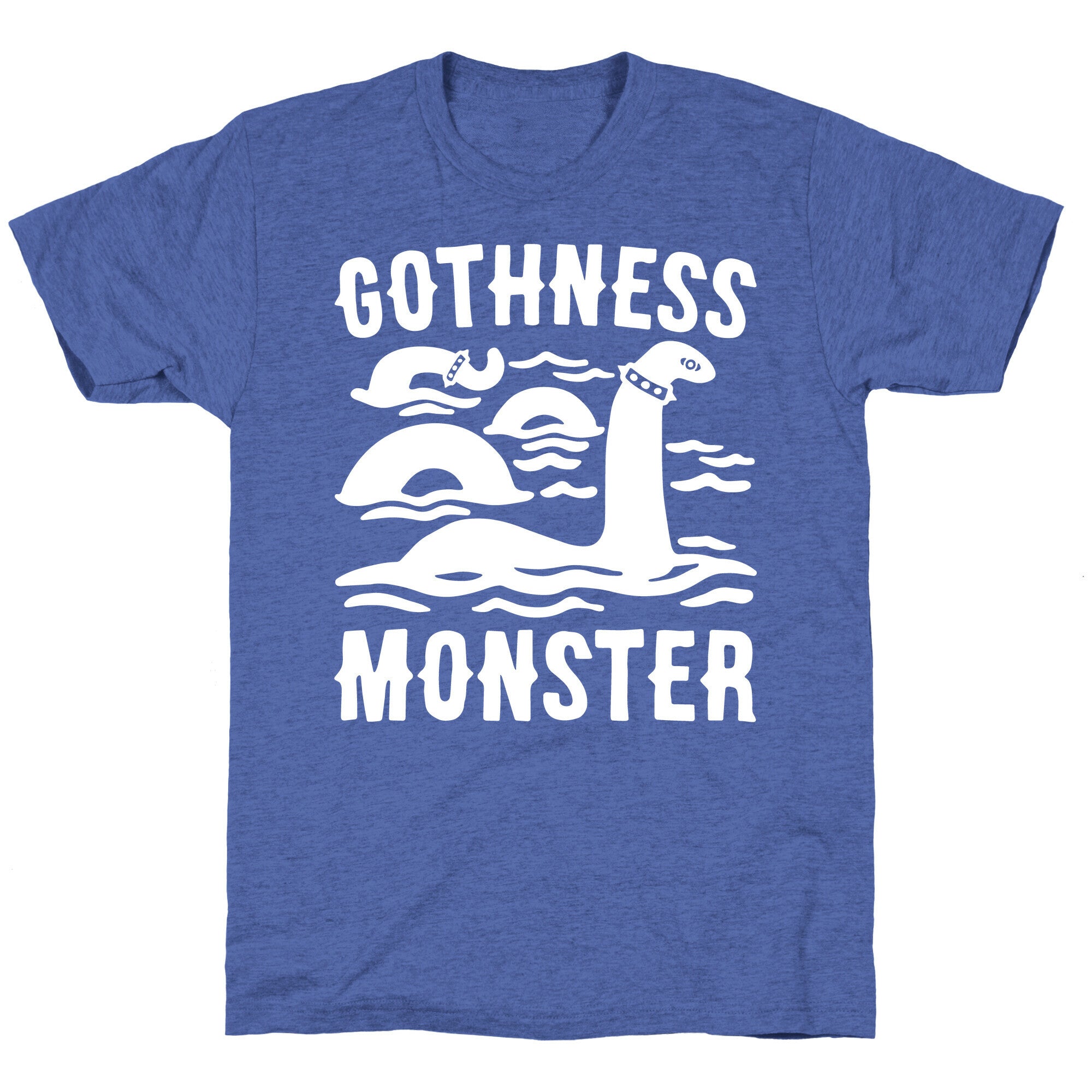 Gothness Monster Parody White Print Unisex Triblend Tee