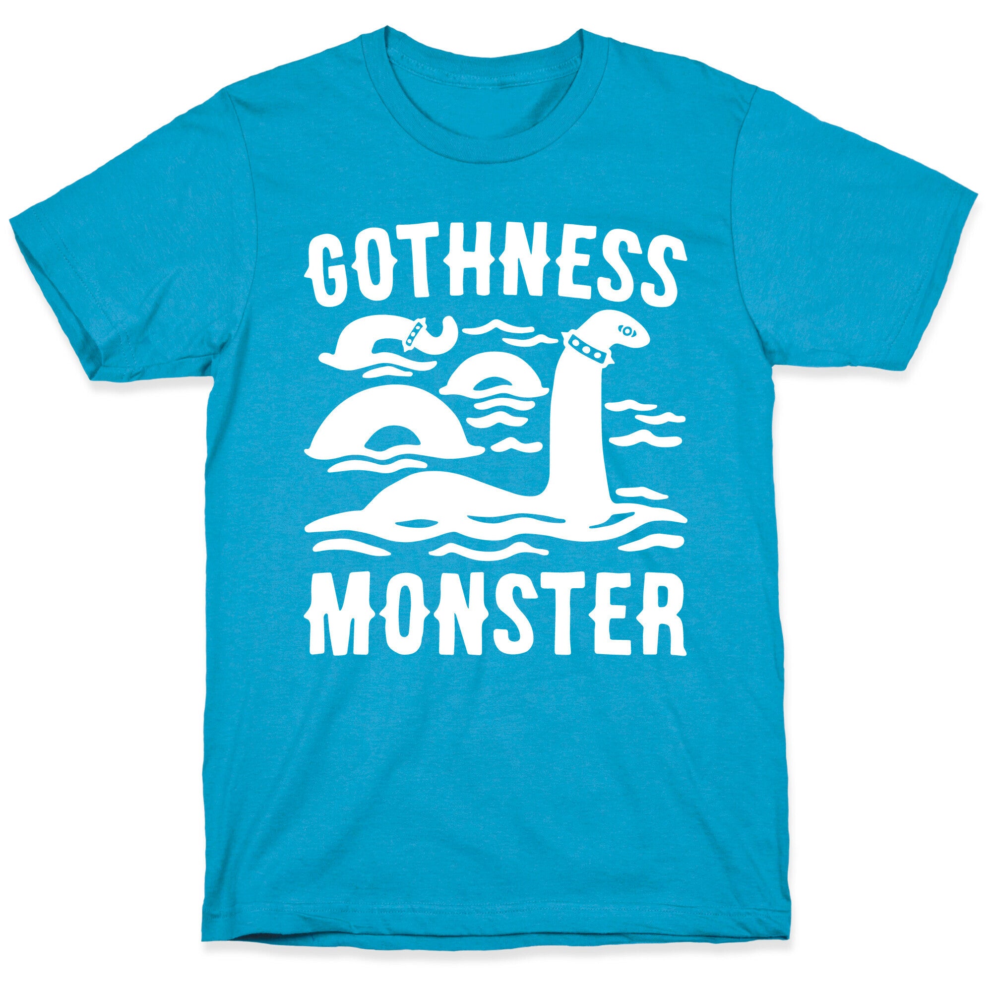Gothness Monster Parody White Print Unisex Triblend Tee