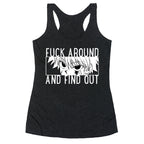 Killua Fuck Around And Find Out (white)  Racerback Tank