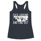 Killua Fuck Around And Find Out (white)  Racerback Tank